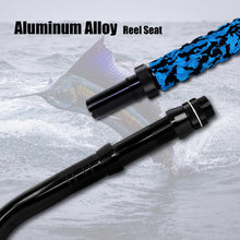 Fiblink Saltwater Offshore Trolling Rod Big Game Rod Conventional Boat Fishing Pole Deep Drop Sea Roller Rod (5’6”, 6’)