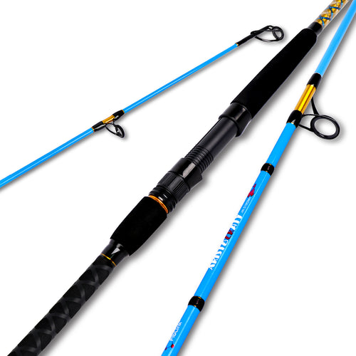 Fiblink Surf Spinning/Casting Fishing Rod 2-Piece Carbon Fiber Travel Fishing Rod (12-Feet & 10-Feet)