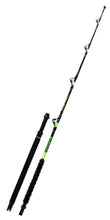 Fiblink Fishing Trolling Rod Saltwater Offshore Boat Fishing Rod 1 Piece/2 Piece Deep Drop Big Game Blue/Neon Green Fishing Pole(5'/6'6",50-80lbs/80-120lbs)