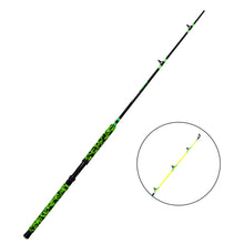 Fiblink Catfish Fishing Rods 7'6"/8'6"/10'Green Catfish Rod 1 Piece/2 Piece Portable Travel Catfishing Rod Fishing Catfish Casting/Spinning Rod with Camo Eva Handle