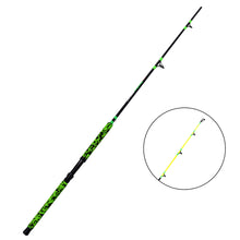 Fiblink Catfish Fishing Rods 7'6"/8'6"/10'Green Catfish Rod 1 Piece/2 Piece Portable Travel Catfishing Rod Fishing Catfish Casting/Spinning Rod with Camo Eva Handle