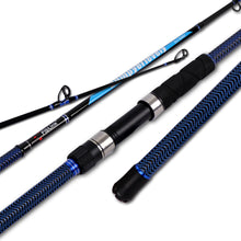 Fiblink Surf Fishing Rod Carbon Surf Spinning Rod Portable Travel Saltwater Beach Blue Surf Rod with SuperPolymer Handle 8'6"/10'/12'/15'