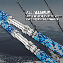 Fiblink Fishing Trolling Rod 1 Piece Saltwater Offshore Heavy Roller Rod Big Name Conventional Boat Camo Fishing Pole (6'6",30-50lb/50-80lb/80-120lb)