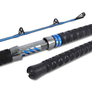 Fiblink Catfish Fishing Rod 1 Piece/2 Piece Catfishing Fishing Pole Portable Travel Heavy Cat Catfish Casting Rod (Blue,6'/7'/7'6