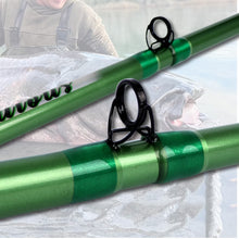 Fiblink Catfish Fishing Rod 1 Piece/2 Piece Catfishing Fishing Pole Portable Travel Heavy Cat Catfish Casting Rod (Green,7'6"/9')