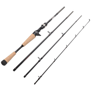 Fiblink 4 Pieces Travel Casting Rod Graphite Baitcasting Fishing Rod Portable Fishing Rod