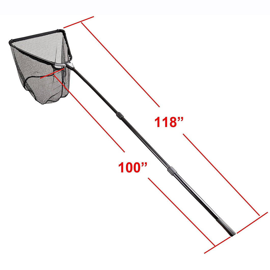 Telescopic Folding Aluminum Handle Fishing Landing Net Lure Pole