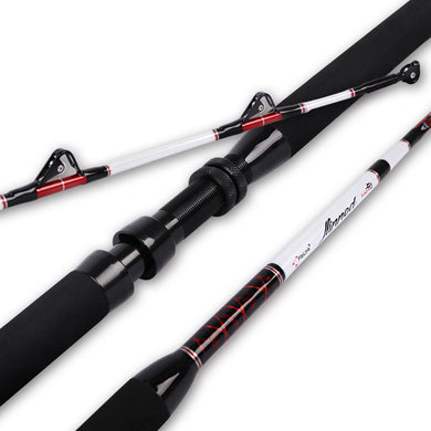 Fiblink Trolling Rod Saltwater Deep Dropper Big Game Rod Conventional Boat Roller Rod Carbon Fishing Pole