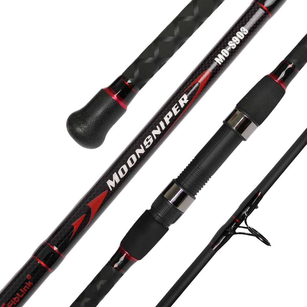 Fiblink Surf Spinning Fishing Rod Carbon Travel Surf Rod 2 Piece Saltwater  Spinning Fishing Rod 10', Spinning Rods -  Canada