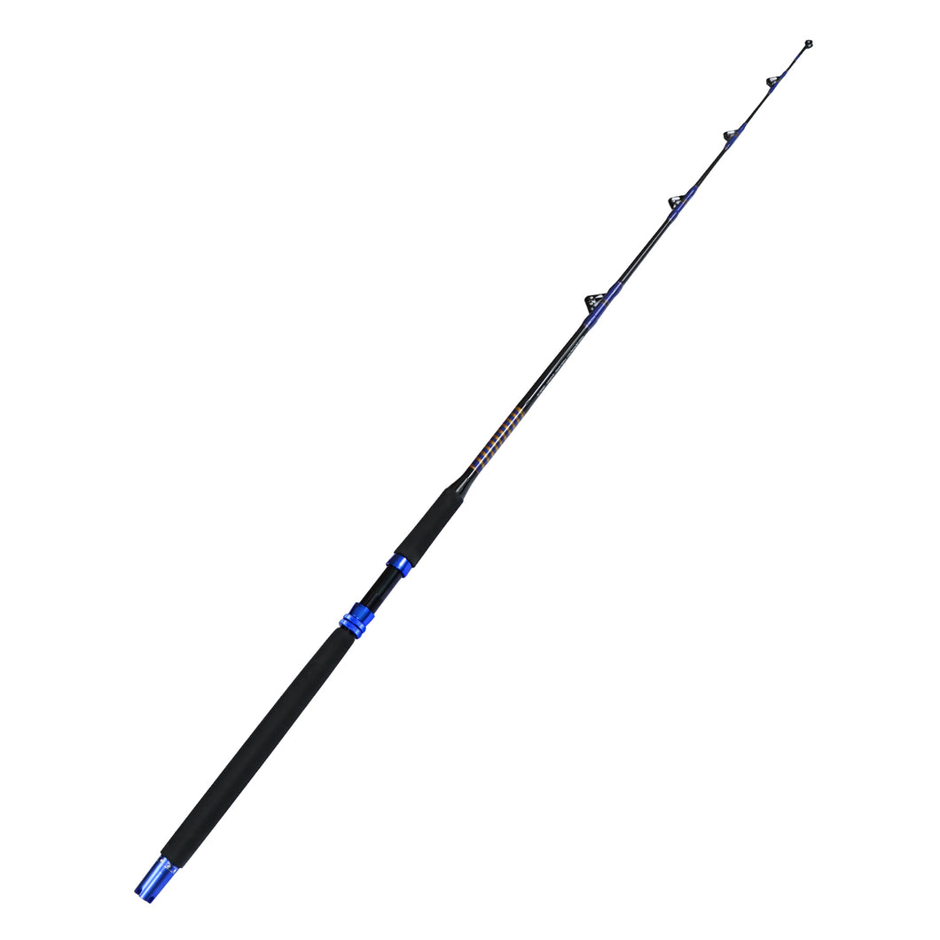 Fiblink 1-Piece/2-Piece Fishing Rod Saltwater Trolling Rod Cat Catfish Rod  Conventional Boat Fishing Pole(15-30lb/30-50lb/40-80lb,6-Feet,Medium Heavy