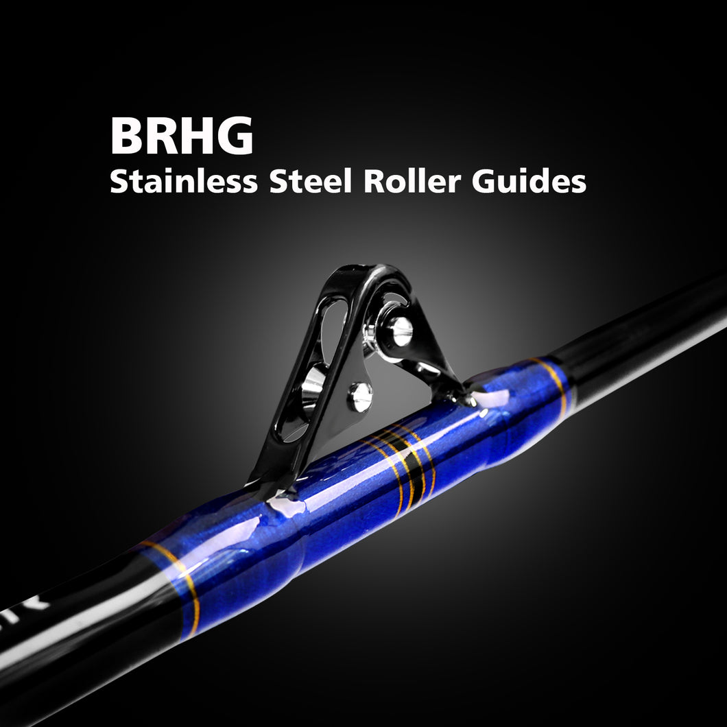 Roller Guide Pro Tip Trolling Boat Rod | Saltwater Fishing Rod 5' 10