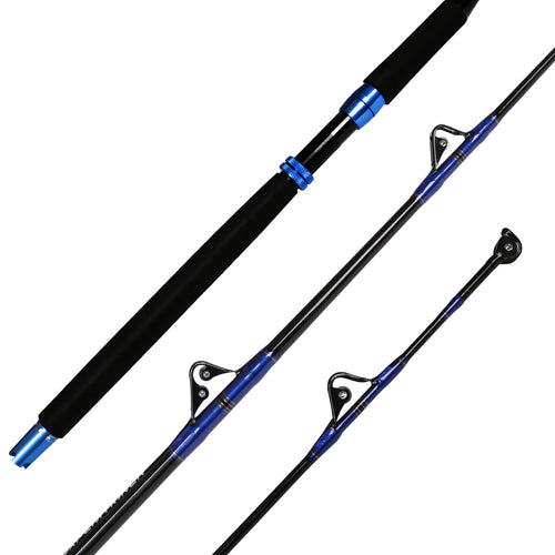 Fiblink 1-Piece/2-Piece Saltwater Offshore Heavy Trolling Rod Big Game  Roller Rod Conventional Boat Fishing Pole with Roller Guides